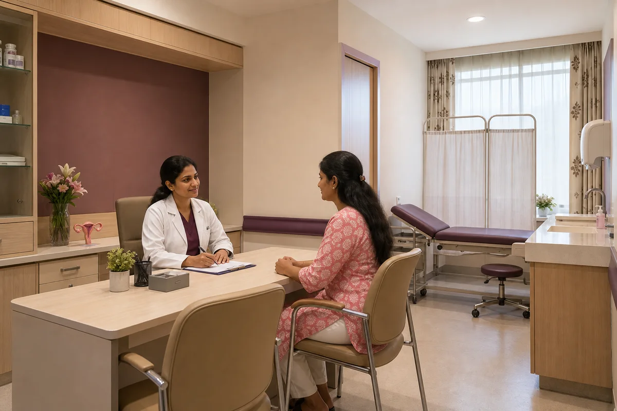 Representative private women's-health consultation room