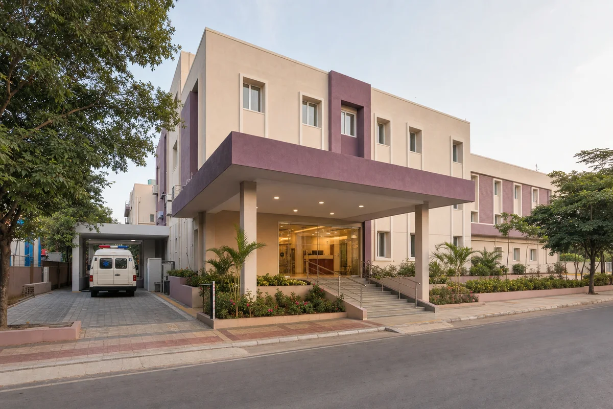 Representative neighbourhood women's hospital exterior