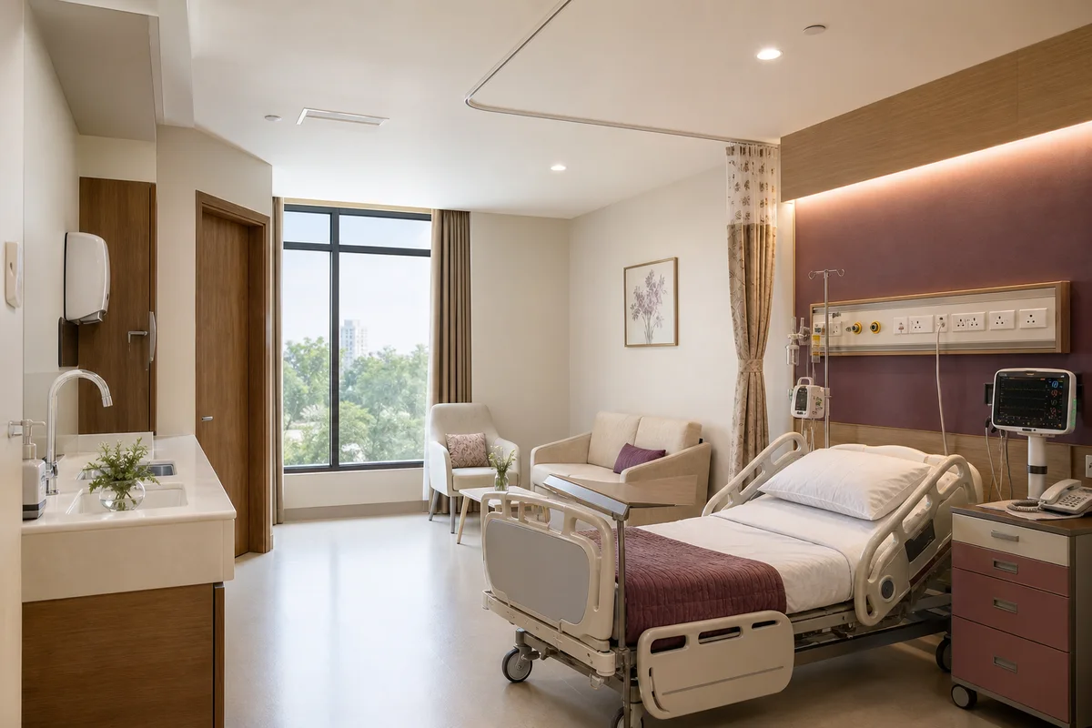 Representative private inpatient recovery room