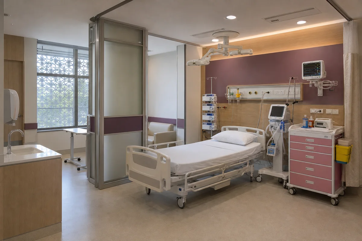 Representative surgical intensive-care room